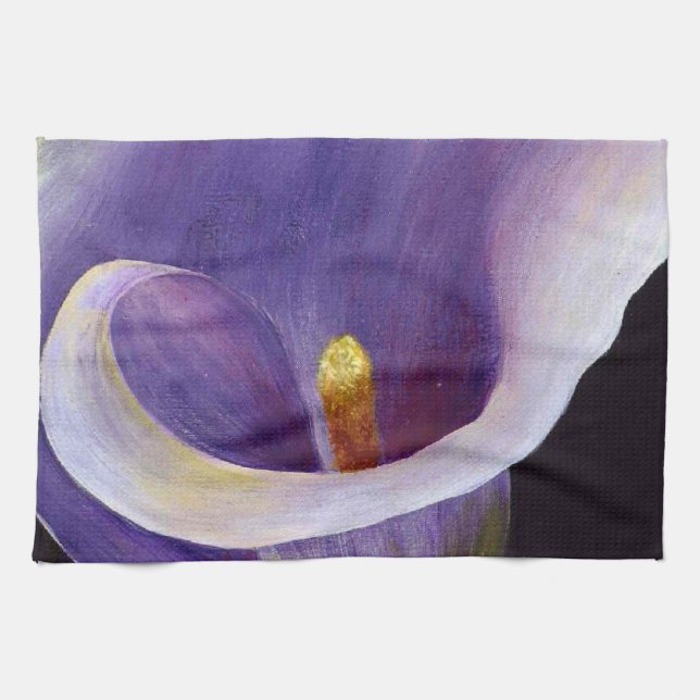 Lavender Calla Lily Tea Towel (Horizontal)