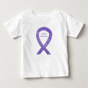 Lavender Cancer Awareness Ribbon Art Custom TShirt