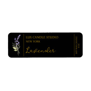 Lavender Candle Label Return Address Label