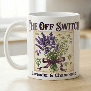 Lavender Chamomile Vintage Recipe Herb Relax Vibes Coffee Mug