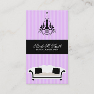 Lavender Chandelier and Couch Business Card