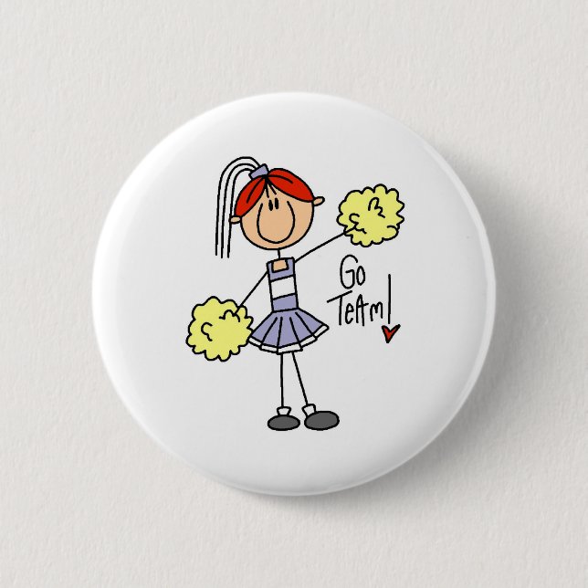 Lavender Cheerleader 6 Cm Round Badge (Front)