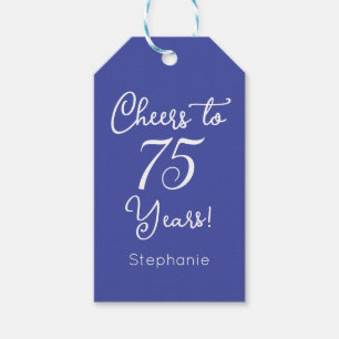 Lavender Cheers to 75 Years 75th Birthday Gift Tags