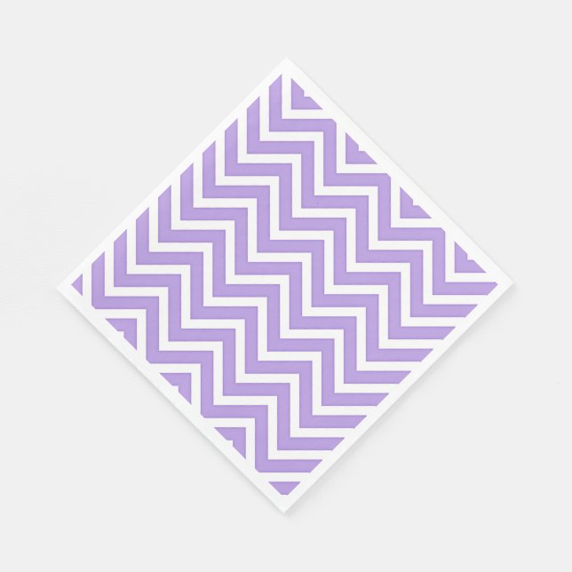 Lavender Chevron Stripes Pattern Napkin (Corner)