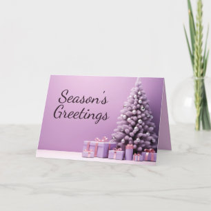 Lavender Christmas Tree Holiday Card