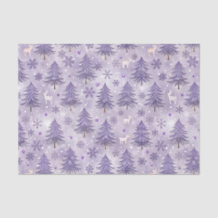 Lavender Christmas Winter Tissue Paper