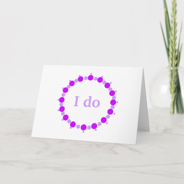Lavender Circle Dots Ring Wedding Invitation Cards (Front)