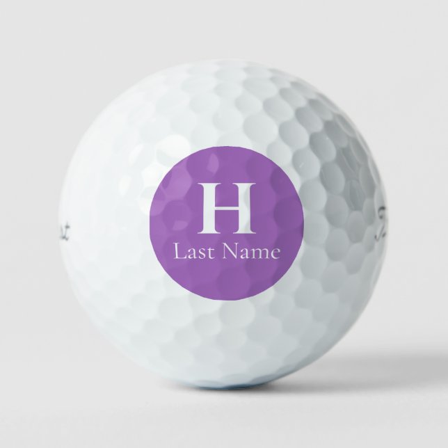Lavender Circle Personalised Golf Ball (3) HAMbWG (Front)