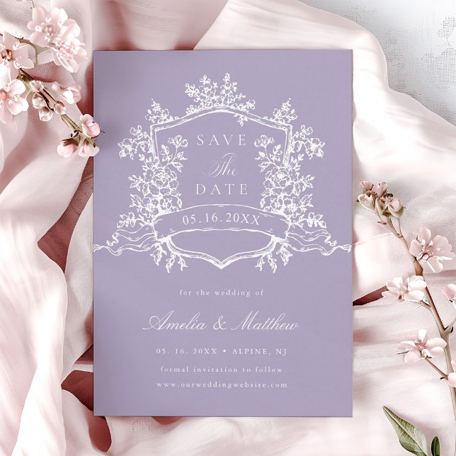 Lavender Classic Bloom Garden Wedding  Save The Date (Creator Uploaded)
