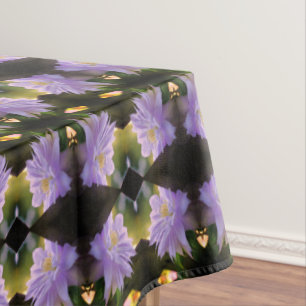 Lavender Clematis Flower In Trellis Abstract      Tablecloth
