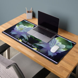 Lavender Clematis Flower In Trellis Personalised Desk Mat
