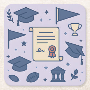 Lavender College Symbol Coaster Set