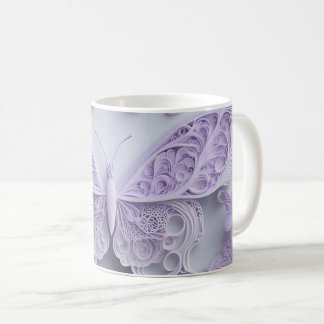 Lavender Colour Butterfly Coffee Mug