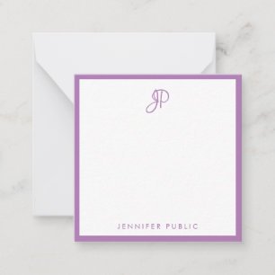 Lavender Colour Handwritten Monogram Template
