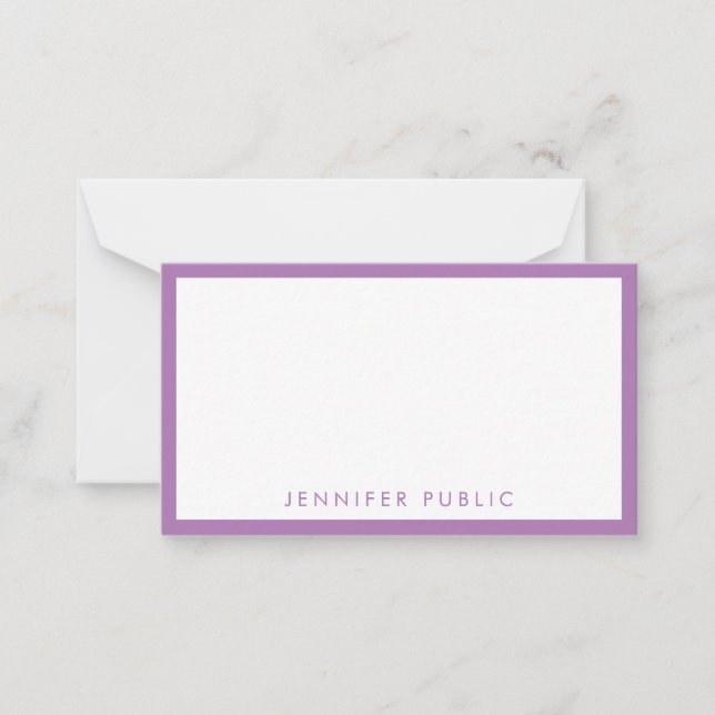 Lavender Colour Handwritten Monogrammed Template (Front)