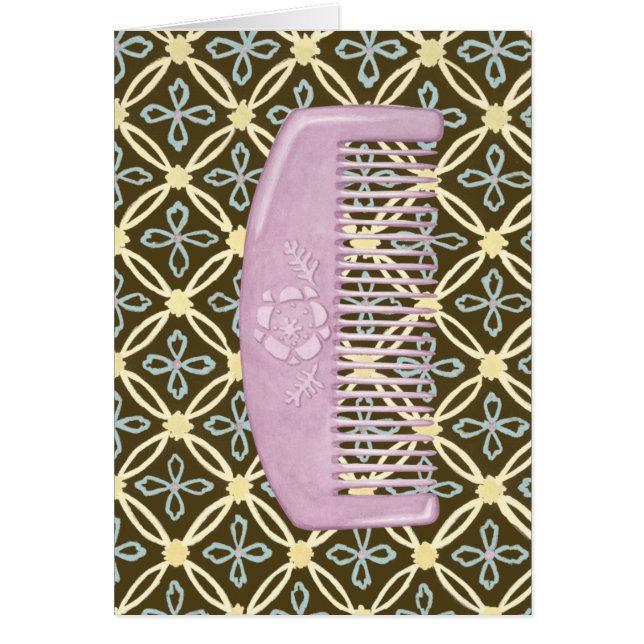 Lavender Comb on Chocolate Background (Front)