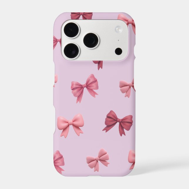 Lavender Coquette Bow iPhone 17 Pro Case (Back)