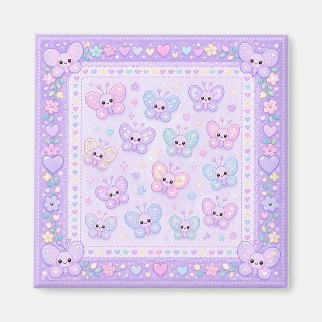Lavender Cosy Critters Magnet (Front)
