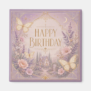 Lavender Cottage Birthday Dreamscape Magnet