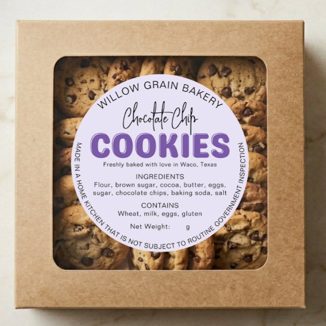 Lavender Cottage Cookie Ingredient List Sticker (Creator Uploaded)