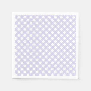 Lavender Country Style Gingham Pattern Napkins