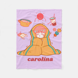 Lavender Cozy Blanket – personalised Custom Name 