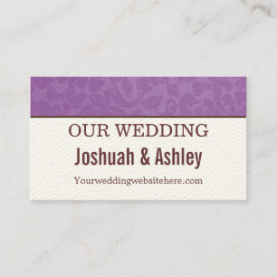 Lavender & Cream  Wedding Website Business Cards