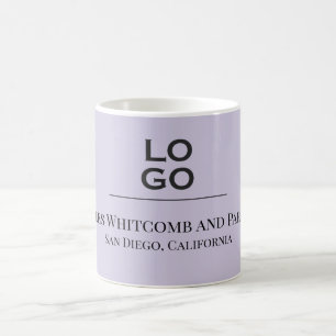 Lavender Custom Business or Company Logo Coffee Mug