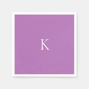 Lavender Custom Initial Cocktail  Napkin