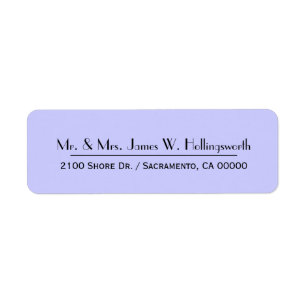Lavender Custom Return Address Label
