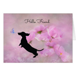 Lavender Dachshund Friend Card