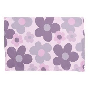 Lavender Daisies Retro Dream #1 #retro #decor Pillowcase