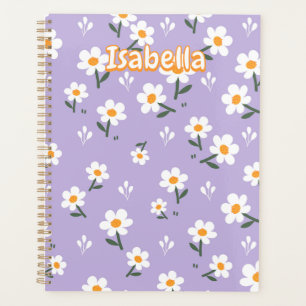 Lavender Daisy Floral Pattern Planner