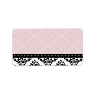 Lavender Damask Wedding Address Labels