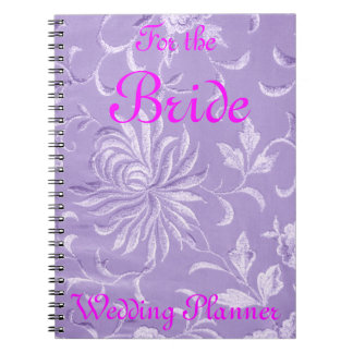 Lavender Damask Wedding Planner Notebook