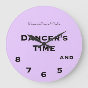 Lavender Dancer's Time 5, 6, 7 and 8 Novelty Large Clock