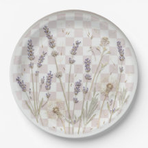 "Lavender & Dandelion Chequered" Purple