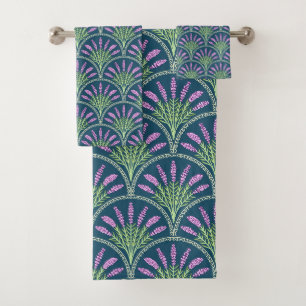 Lavender - Dark Background Bath Towel Set