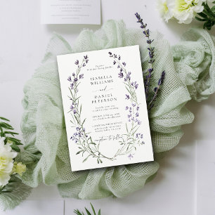 Lavender Delicate Frame Modern Classic Wedding Invitation
