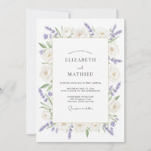 Lavender Delicate Romantic Wedding Invitation