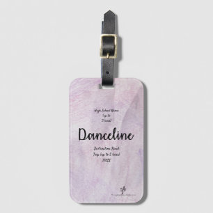Lavender Delite Danceline Band Trip Luggage Tag