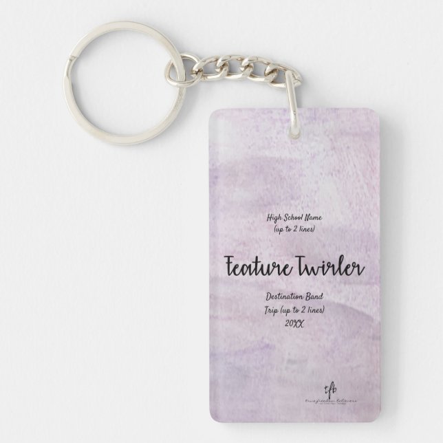 Lavender Delite Feat. Twirler Band Trip Pers. Key Ring (Front)