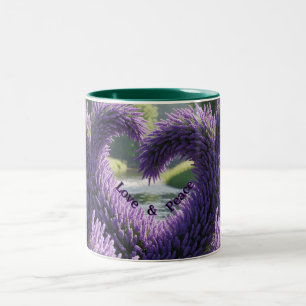 Lavender-Designed Cup - Love and Peace