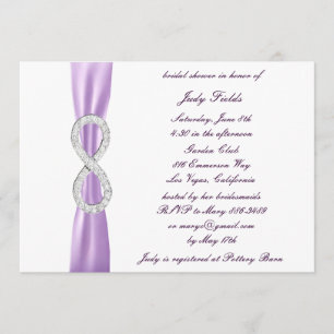 Lavender Diamond Infinity Bridal Shower Invitation