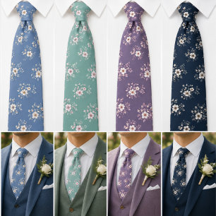 Lavender Ditsy Floral Tie