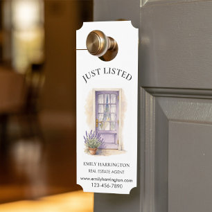 Lavender Door Watercolor Listing Real Estate Agent Hanger