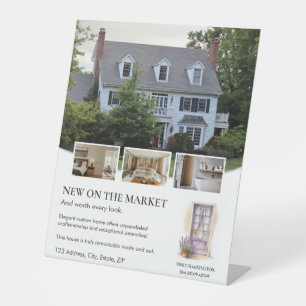 Lavender Door Watercolor Listing Real Estate Agent Pedestal Sign