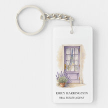 Lavender Door Watercolor Logo Real Estate Agent
