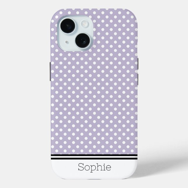 Lavender Dots Custom Samsung Case-Mate iPhone Case (Back)