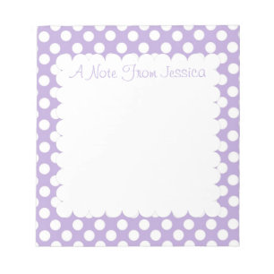 Lavender Dotty Polka Dots Notepad
